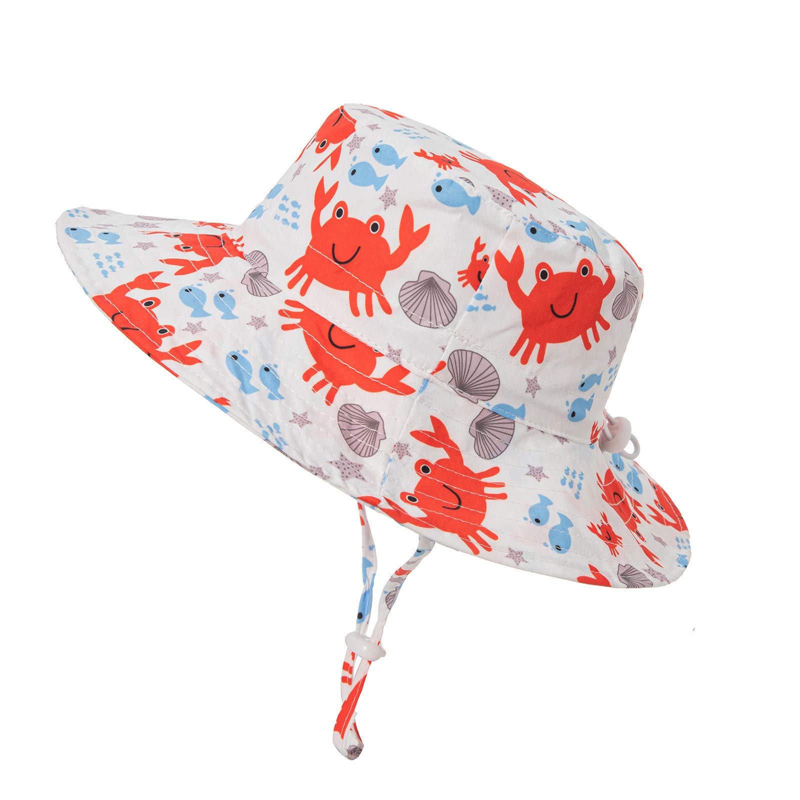 Yeslove Kids UV Protection Sun Hat - Sea Animal Fisherman Hat for Boys & Girls, Breathable Baby Sunshade Hat for Beach, Pool, Outdoor Play & Summer Activities