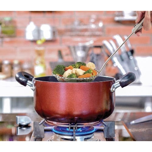 Helen's Asian Stainless Steel 7-Inch Spider Strainer - Fine Mesh Skimmer for Noodles, Dumplings & Deep Frying - Perfect for Asian Cooking, Ramen, Pho & Hot Pot