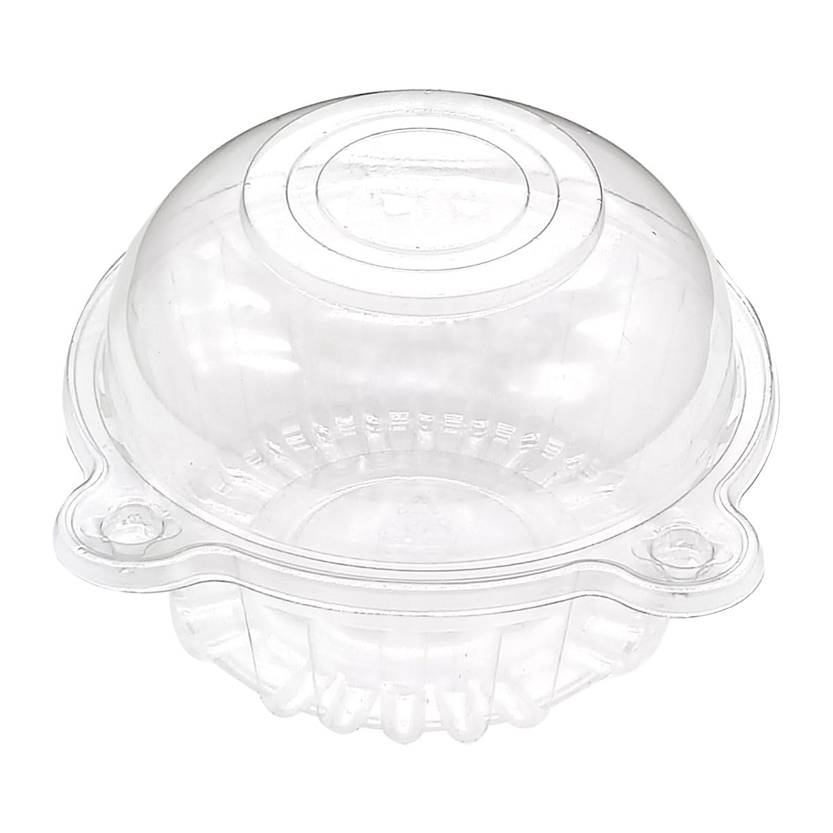 100-Pack Clear Plastic Cupcake Holder Cases - Single Individual Muffin & Cake Pod Containers for Baking, Parties & Dessert Display | Durable & Reusable Food Storage Boxes