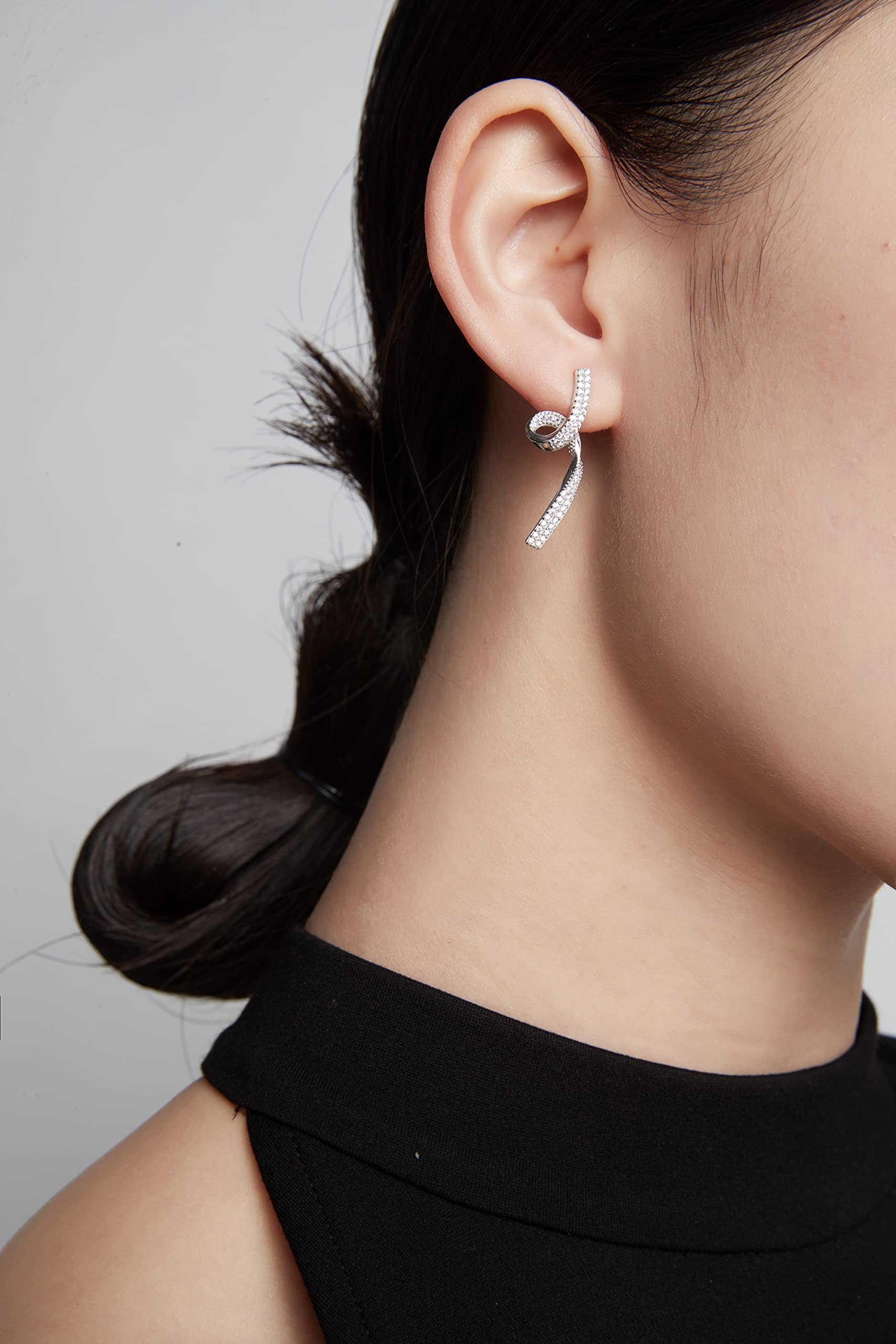 Dainty Curve Stud Earrings - 925 Sterling Silver Fashion Jewelry for Women & Girls | Perfect Gift for Birthday, Anniversary & Everyday Wear