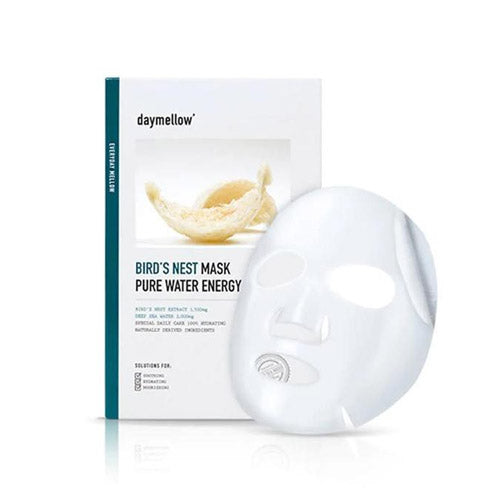 Daymellow Hydrating Bird's Nest Facial Mask - Pure Water Energy 10 Pack for Glowing Skin | Perfect for Daily Skincare & Spa Nights