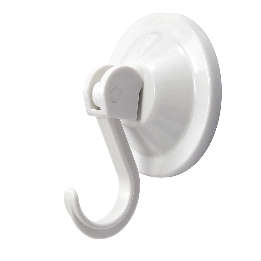 4-Pack Strong Suction Cup Hooks for Glass Doors & Windows - White Vacuum Wreath Hangers - Multi-Purpose Bathroom & Kitchen Utility Hooks - Perfect for Hanging Towels, Decorations & Organizing Small Items