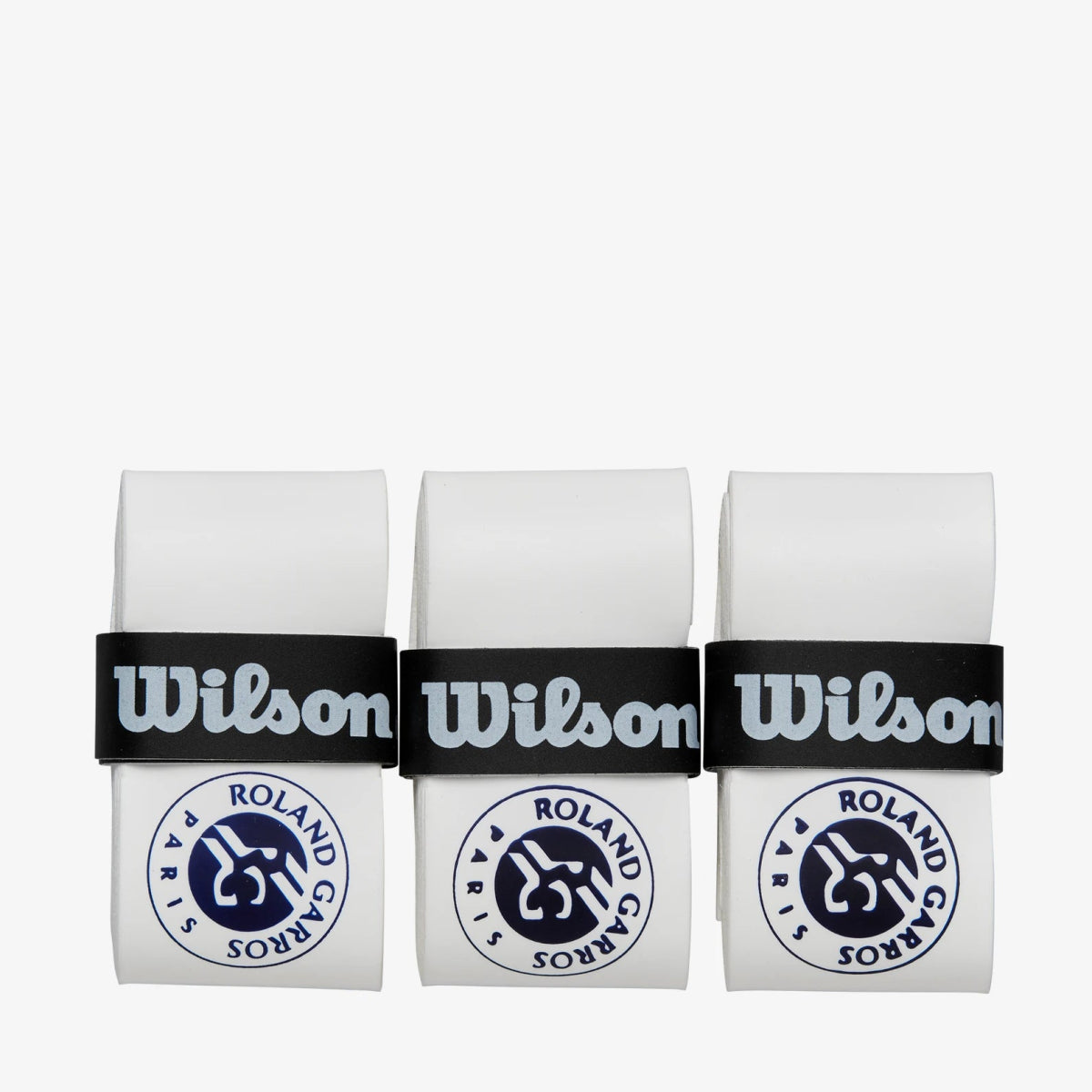 Wilson Roland Garros Overgrip - Premium Tennis Grip Tape (White/Blue) for Enhanced Comfort & Sweat Absorption | Perfect for Tennis, Pickleball & Racquet Sports Accessories