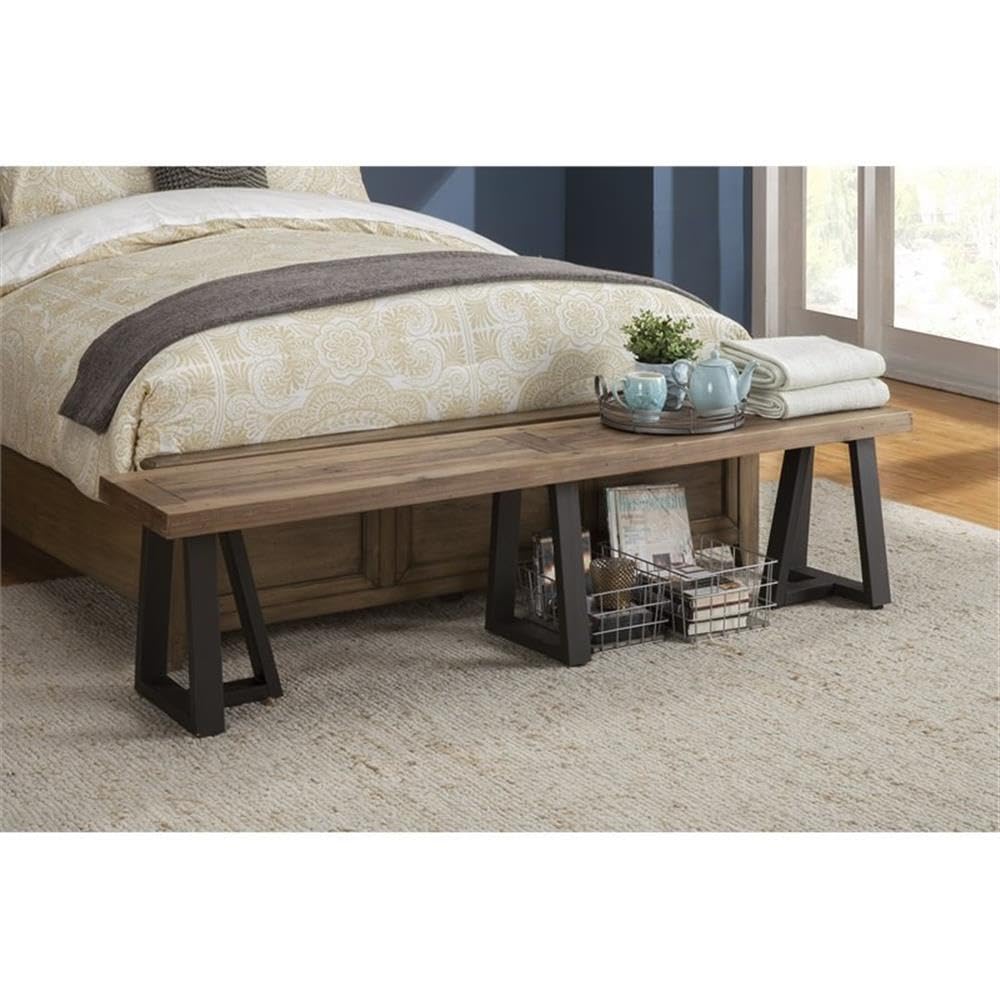 Modern Home Square 4-Piece Dining Set with Table, Bench & Sideboard - Perfect for Small Spaces and Cozy Family Meals