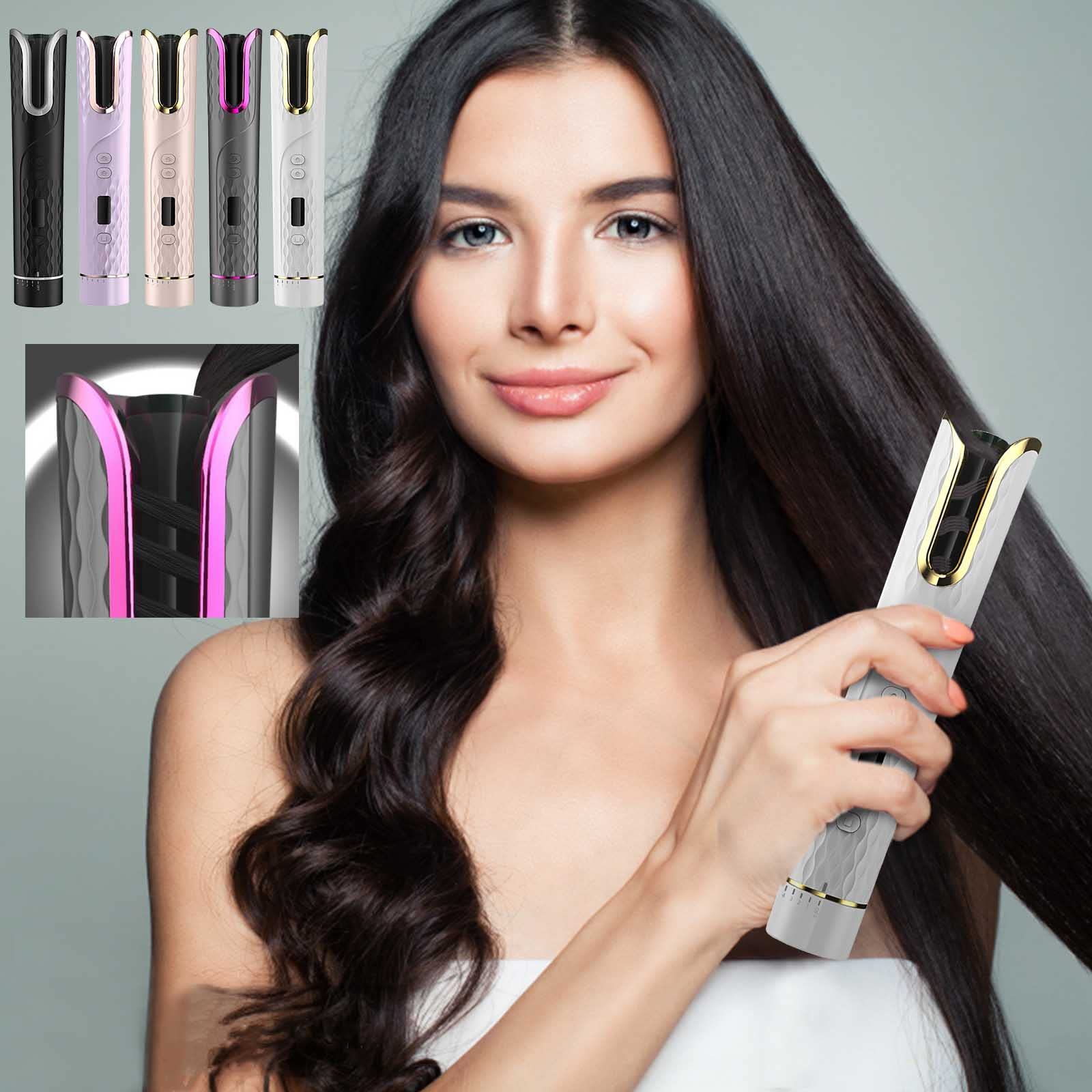 Portable Automatic Hair Curler - USB Rechargeable Wireless Curling Iron for Travel & Home Use | Perfect for Styling, Beach Waves & Quick Touch-Ups