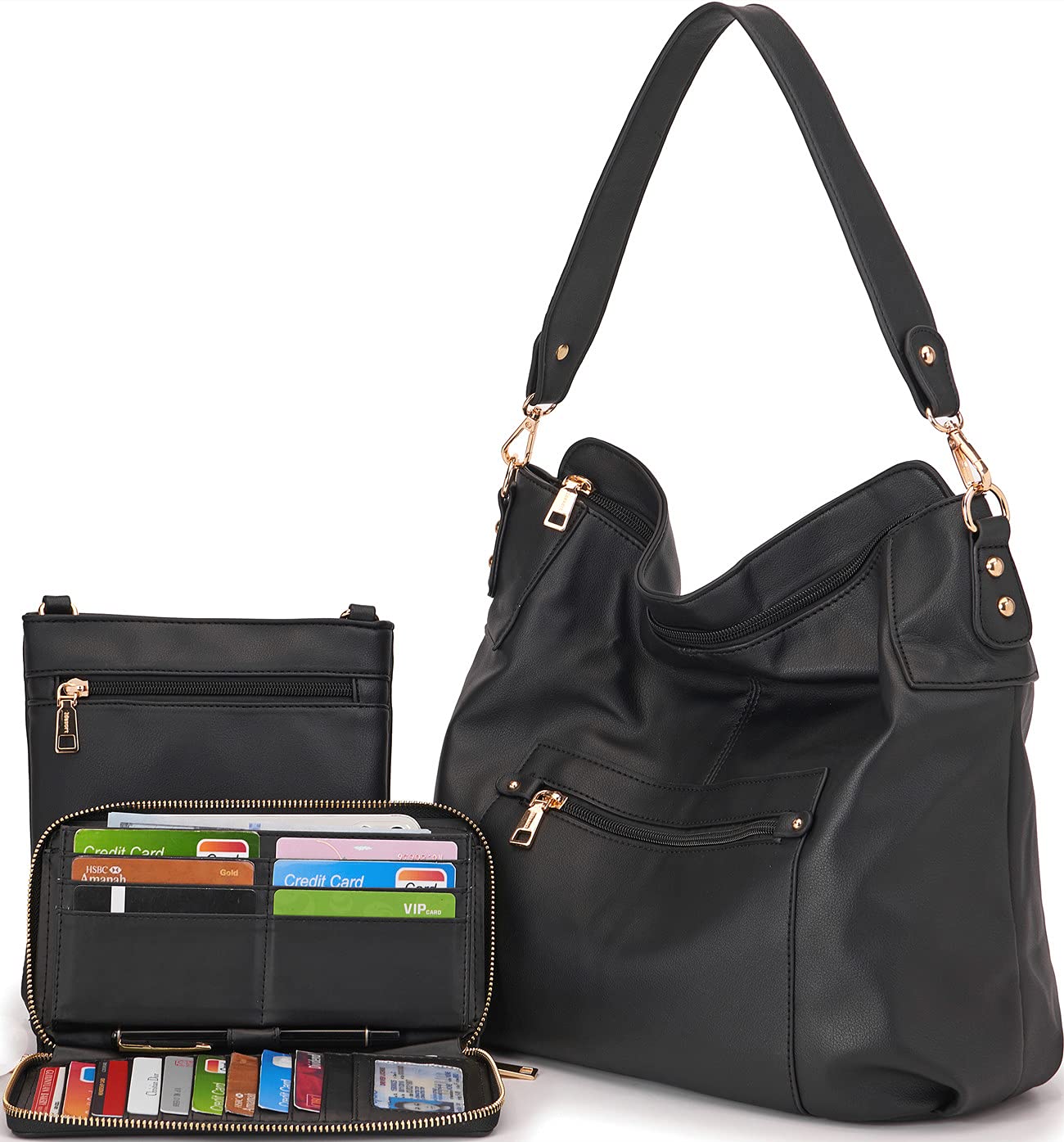 Stylish Large Crossbody Bags for Women - Fashion Shoulder Handbag Purse with Wallet Set, Tote & Hobo Purses - Perfect for Work, Travel and Everyday Use