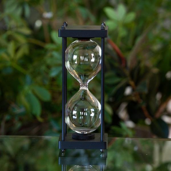 Elegant Black Square Hourglass Urn with Durable Metal Spindles - Perfect for Home Decor, Memorial Keepsakes & Unique Gift Ideas