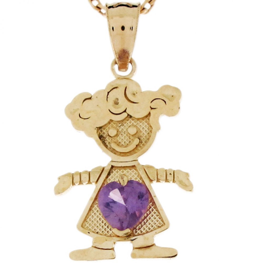 14K Gold Simulated Alexandrite June Birthstone Charm - Jewelry Liquidation for Baby Girl Gifts, Perfect for Birthdays, Anniversaries & Special Occasions