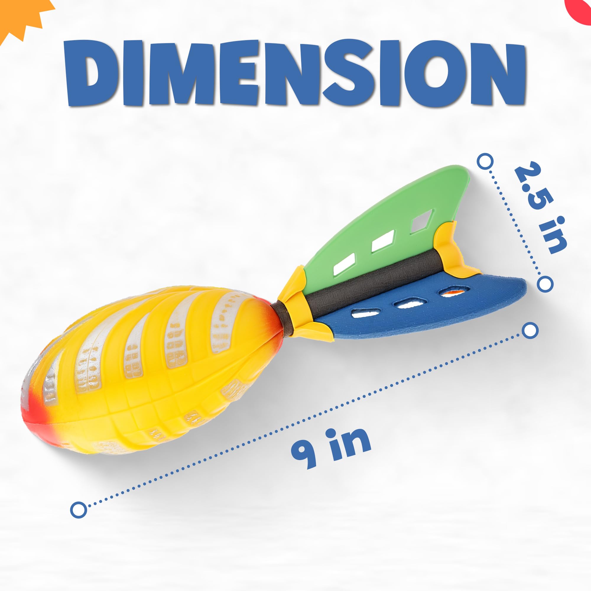 12 Pack Foam Missile Footballs - Outdoor Sports Toys for Kids Backyard Games & Party Favors