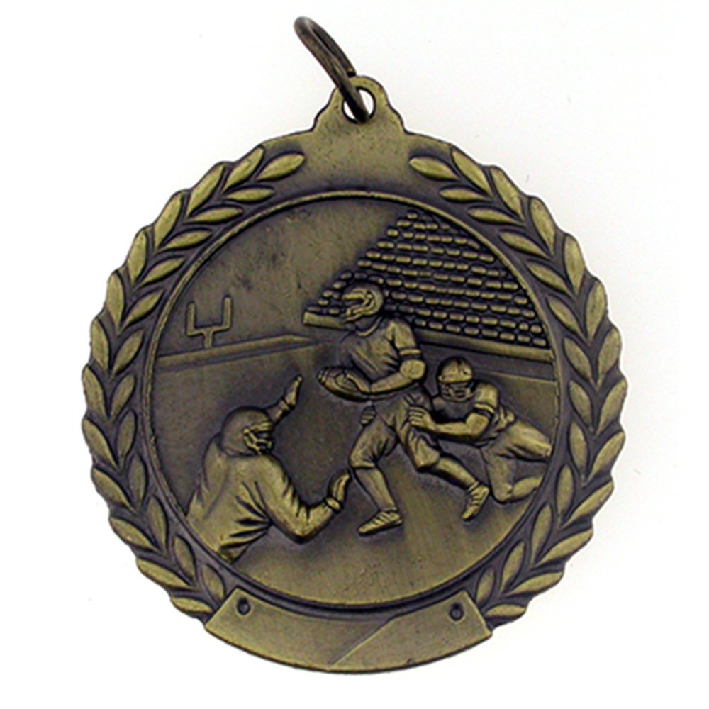 Custom Football Award Medals - Personalized Single & Bulk Team Trophies for Soccer Tournaments, Youth Sports & Championship Ceremonies