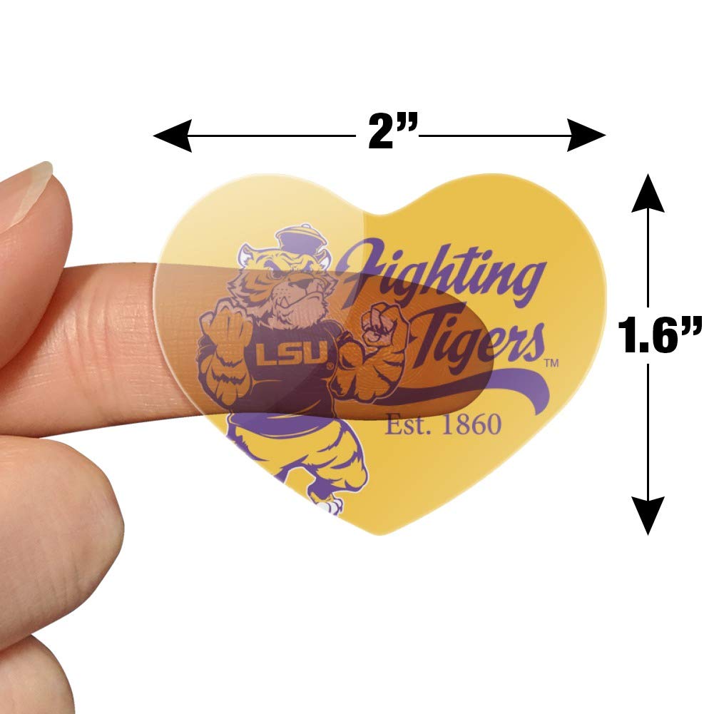 Mike The Fighting Tiger LSU Heart Shaped Planner Stickers - Scrapbook & Craft Supplies for Bullet Journals, DIY Projects & School Decorations