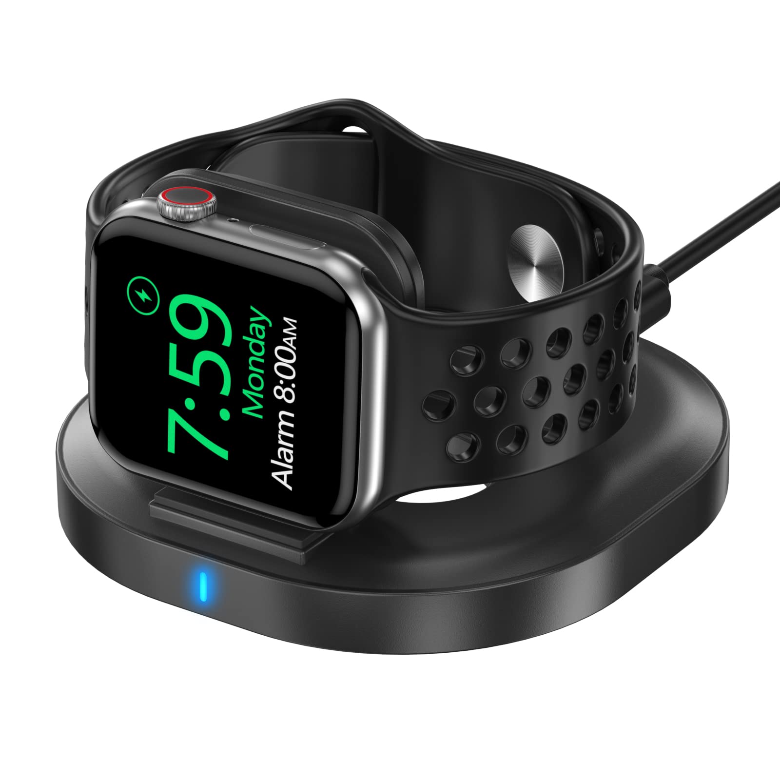 KOOPAO Magnetic Foldable iWatch Charger Stand - Portable Charging Dock Station for Apple Watch Series 9/8/7/6/SE/5/4/3/2 | Perfect for Travel, Office & Nightstand Charging