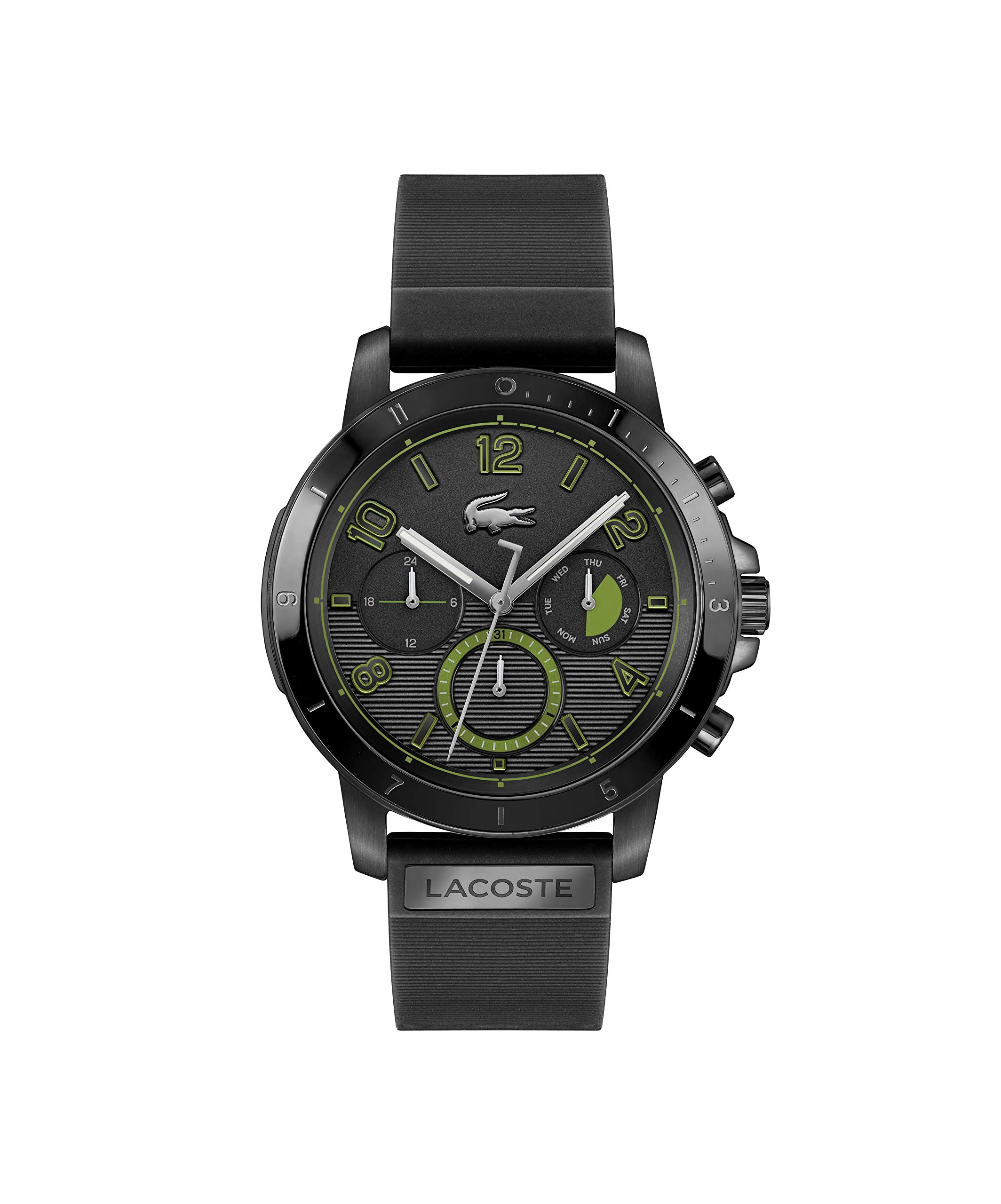 Lacoste Men's Black Silicone Quartz Watch - Waterproof for Sports & Casual Wear