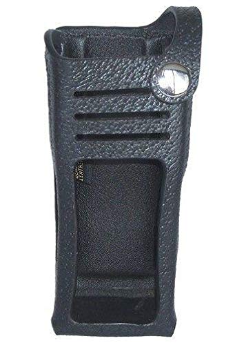 Motorola XPR 7550e Leather Two-Way Radio Case with Fixed Belt Loop - Durable Protective Cover for Business, Security & Outdoor Communication