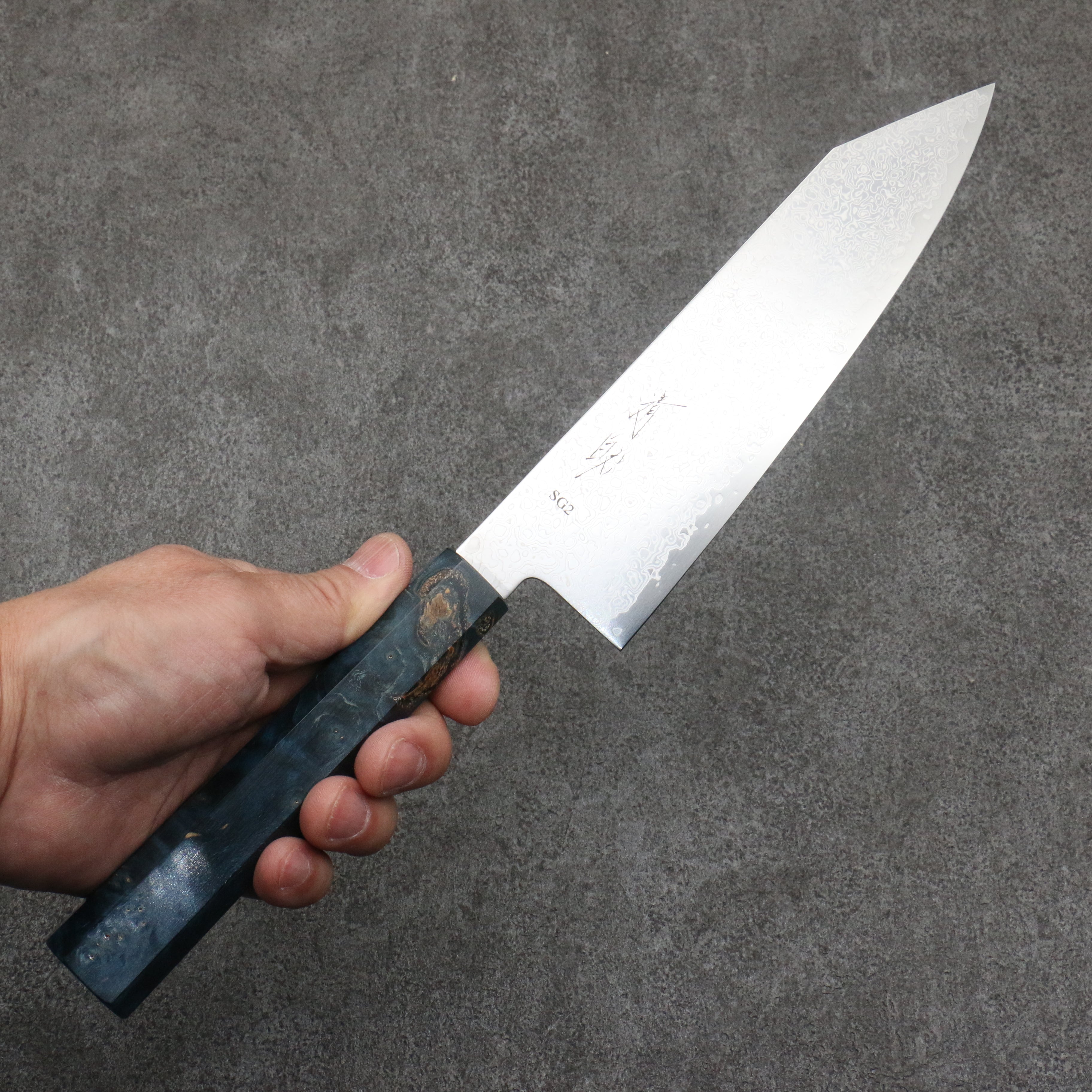 Premium Seisuke SG2 Damascus Bunka Knife 180mm - Japanese Kitchen Knife with Stabilized Wood Handle for Slicing, Dicing & Precision Cooking - Perfect for Chefs & Home Cooks