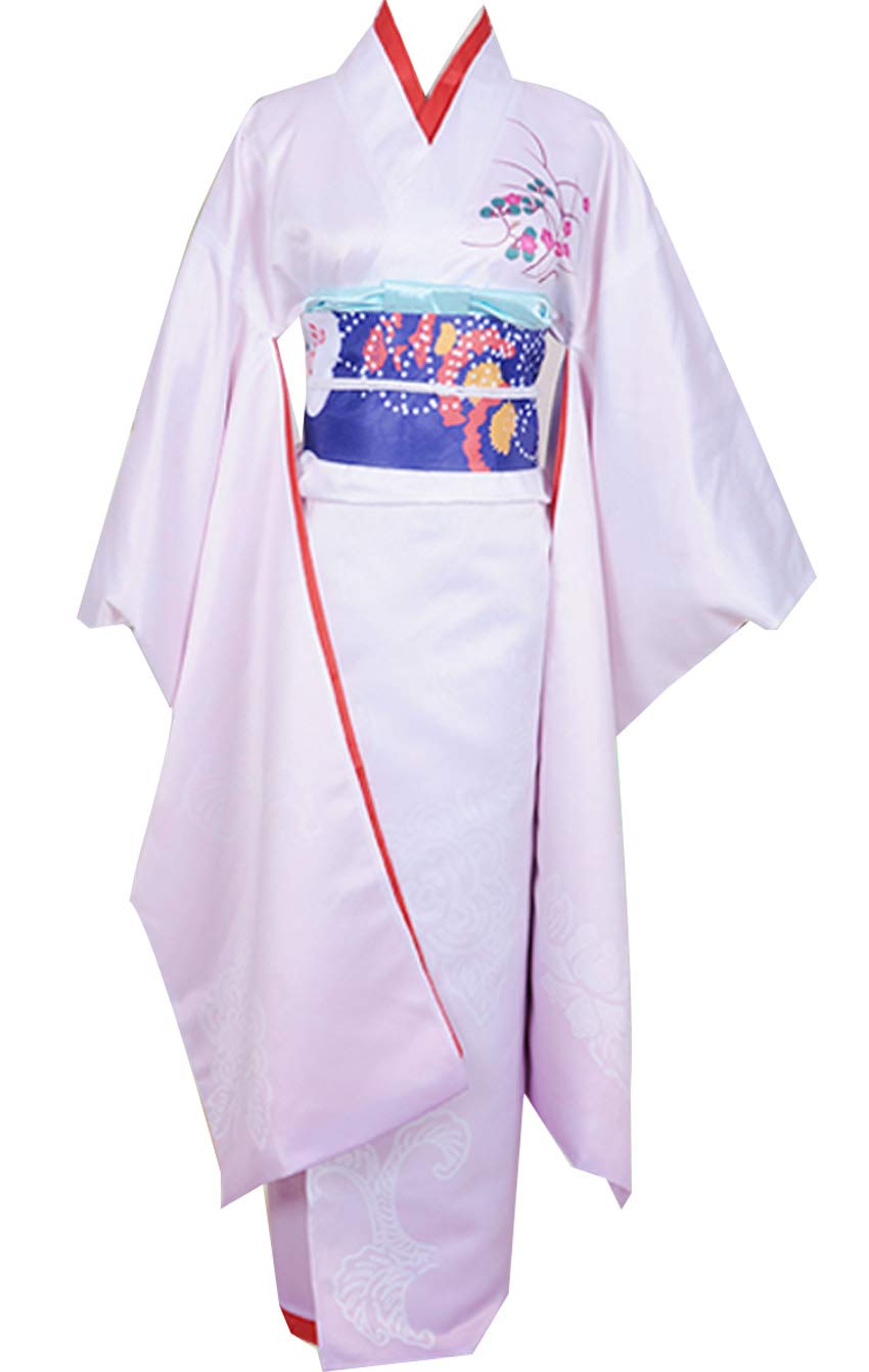 Poetic Walk Anime Women's Cosplay Ryougi Shiki Costume - Saber Kimono Robe Dress for Halloween, Cosplay Events & Anime Conventions