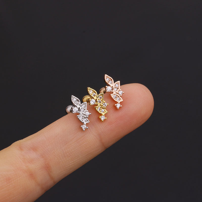 20G Cartilage Tiny Stud Earrings - Dainty Flower & Butterfly Earrings for Women | Hypoallergenic Piercing Jewelry | Perfect for Everyday Wear, Parties & Gifts