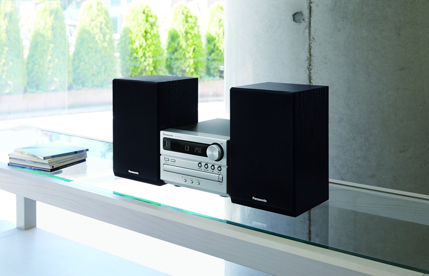 Panasonic SC-PM250-S Bluetooth CD Stereo System with USB Port - Home Audio Entertainment for Living Room, Bedroom & Office