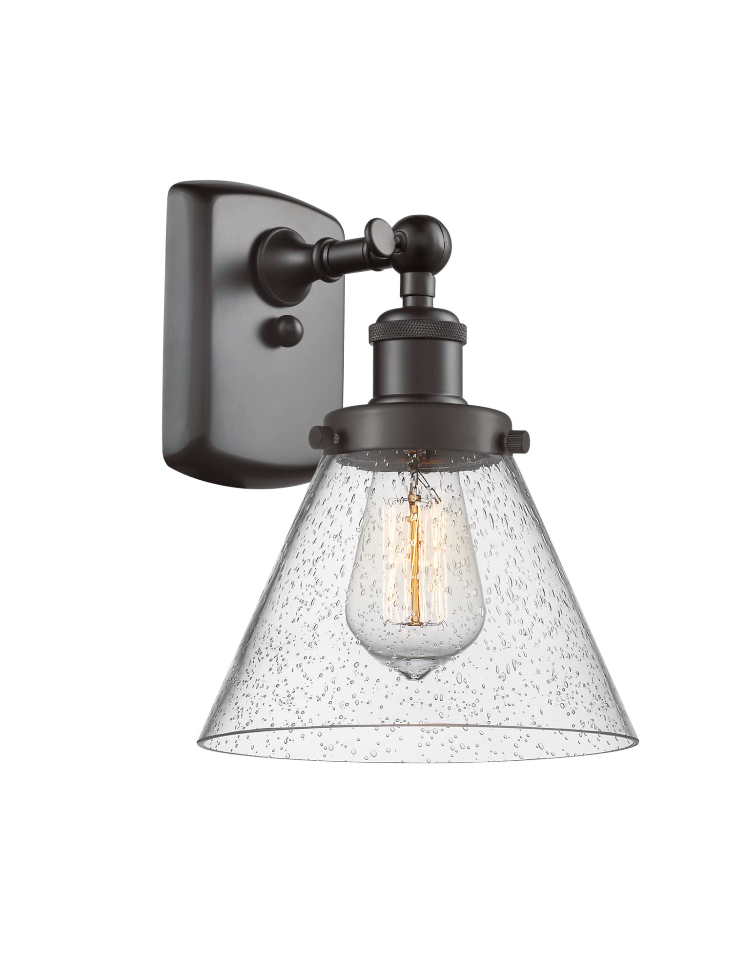 Ballston Collection Bronze/Dark Transitional One Light Wall Sconce 916-1W-OB-G44 - Perfect for Hallway, Bedroom & Entryway Lighting