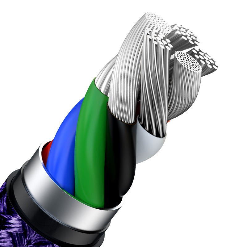 Baseus Premium Cafule Series 20W Fast Charging Cable - 1M USB-C to Lightning Metal Cable (Purple) - Perfect for iPhone, iPad & Quick Charging at Home, Office or Travel