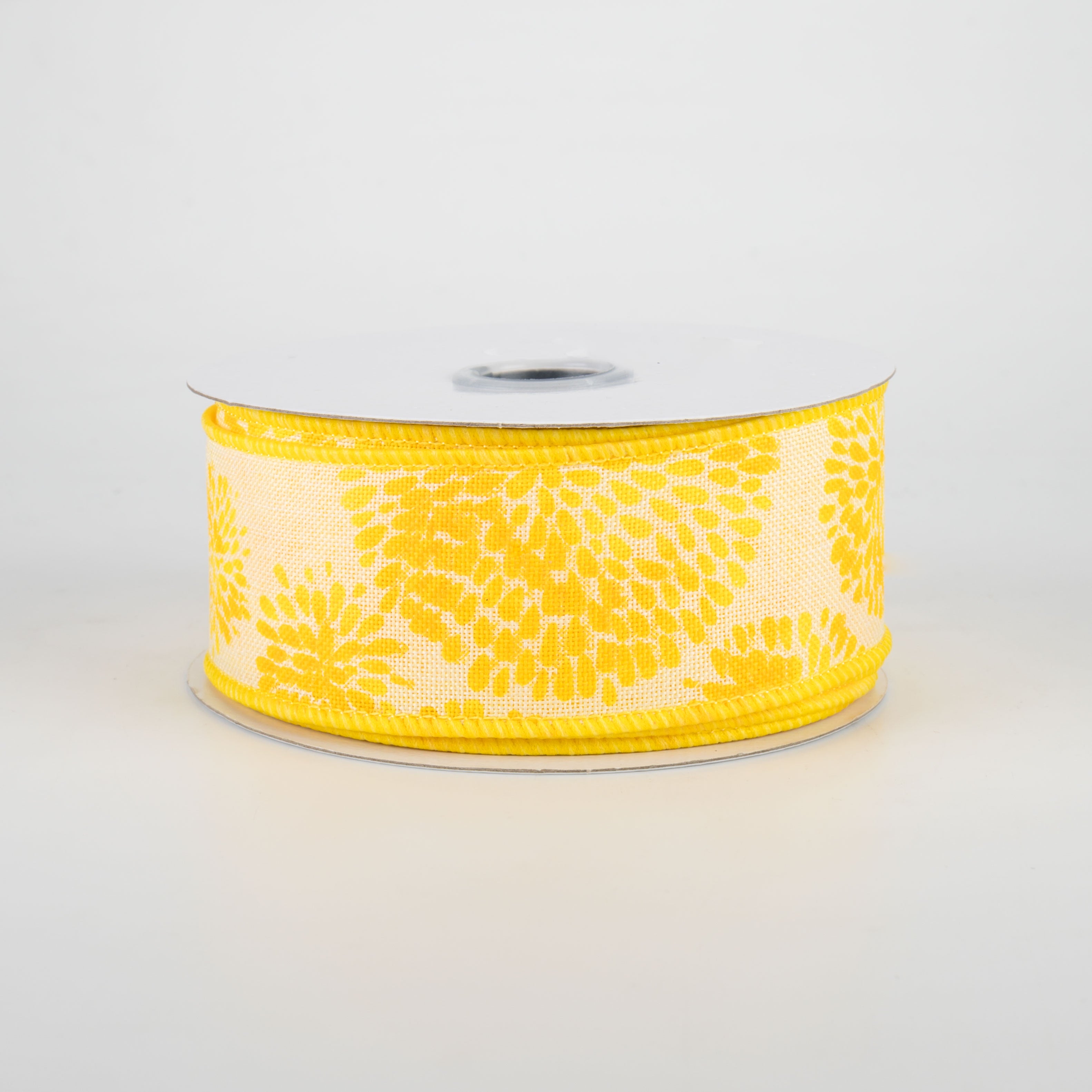 1.5 Inch Color Burst Ribbon - Yellow & Cream (10 Yards) for Gift Wrapping, Party Decorations & DIY Crafts