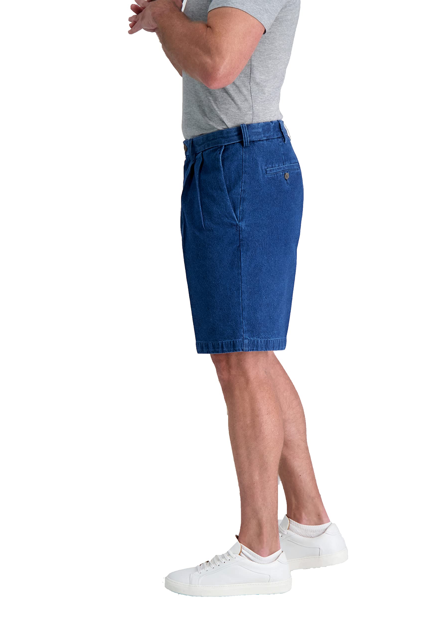 Haggar Men's Comfort Stretch Denim Shorts - Regular & Big & Tall Sizes - Casual Summer Wear for Outdoor Activities & Beach Vacations