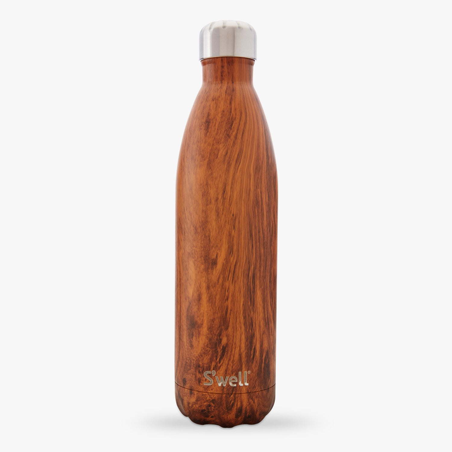 S'well Wood Insulated Water Bottle 25oz (739mL) - Eco-Friendly Stainless Steel Thermos for Hot & Cold Drinks - Perfect for Hiking, Gym, Office & Travel