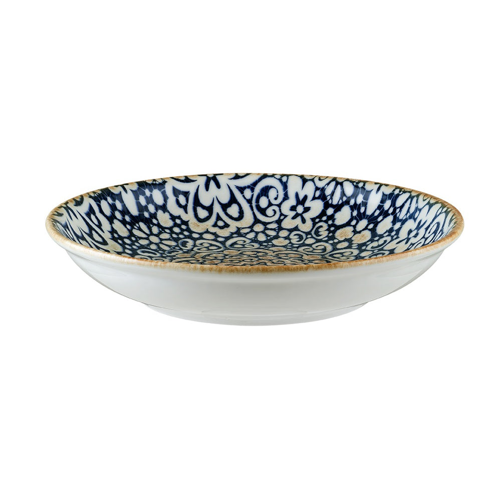 Bonna Alhambra 7.75 Inch Gourmet Round Porcelain Deep Plate - Elegant Dinnerware for Fine Dining, Restaurants & Home Entertaining - ALHGRM20CK