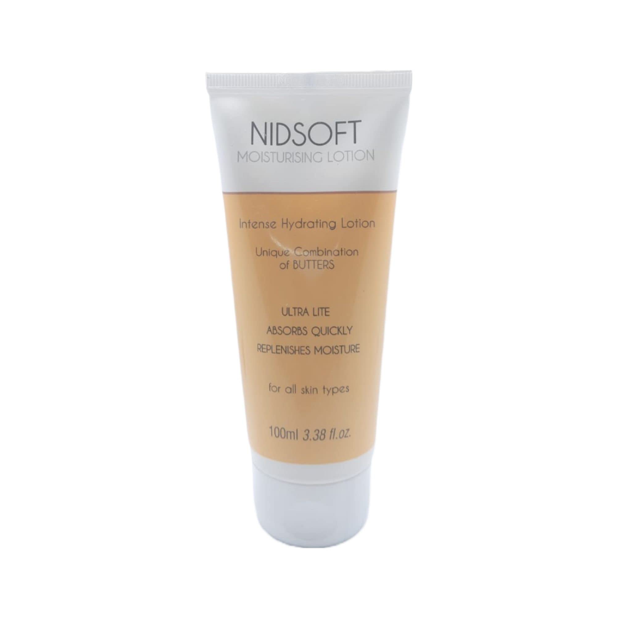 NIDSOFT Moisturizing Lotion for All Skin Types - 100ml Hydrating Face & Body Lotion for Dry, Sensitive Skin | Daily Skincare Routine, Post-Shower Hydration, Travel-Friendly