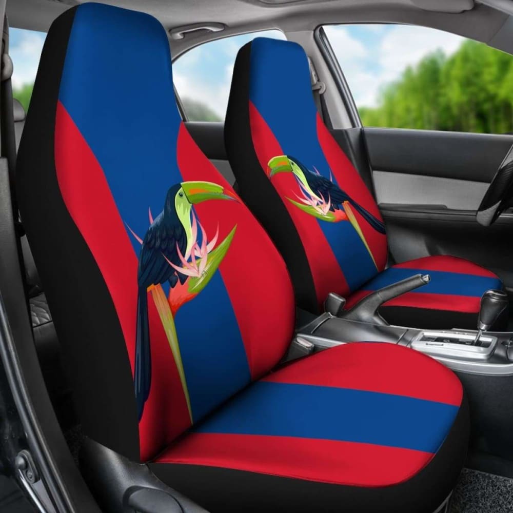 Premium Belize Toucan Print Car Seat Covers - Waterproof & Universal Fit for Cars, SUVs, Trucks - Tropical Bird Design for Stylish Interior Protection - Perfect for Travel, Commuting & Outdoor Adventures