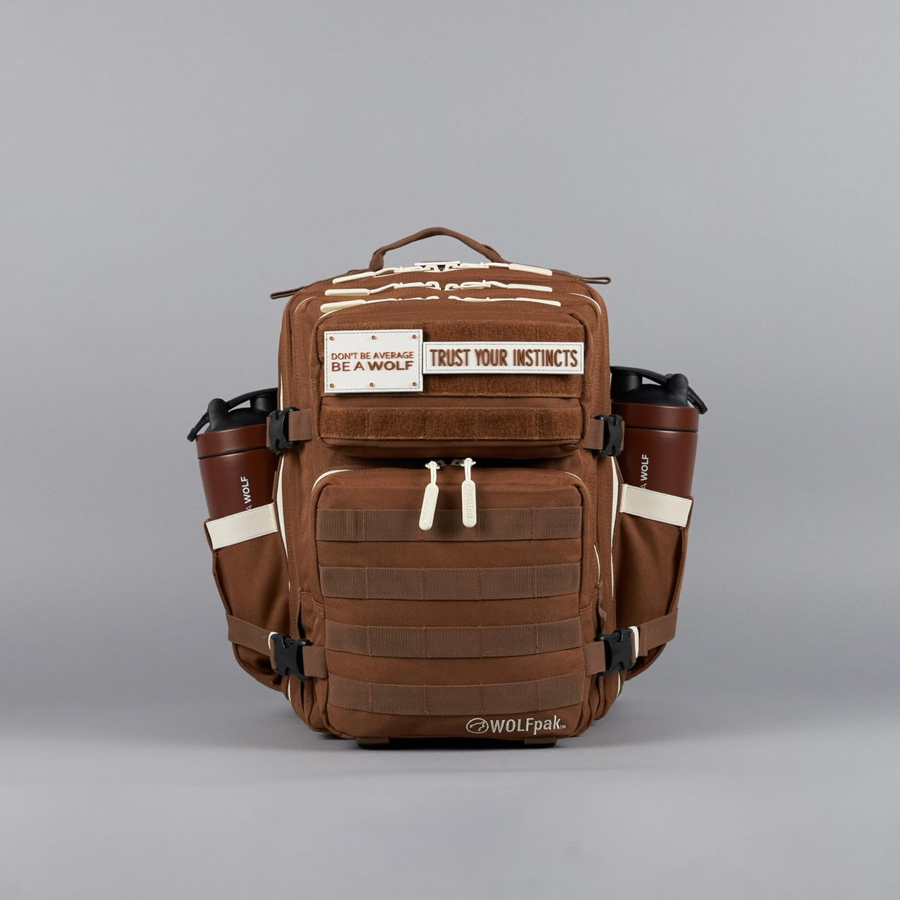 WOLFpak 25L Waterproof Hiking Backpack - Mocha Brown for Outdoor Adventures, Travel & Daily Commute