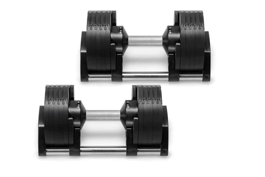 NÜOBELL 50lb Adjustable Dumbbells Set - Premium Home Gym Equipment for Strength Training, Weight Lifting & Fitness - Perfect for Small Spaces, Home Workouts & CrossFit Training
