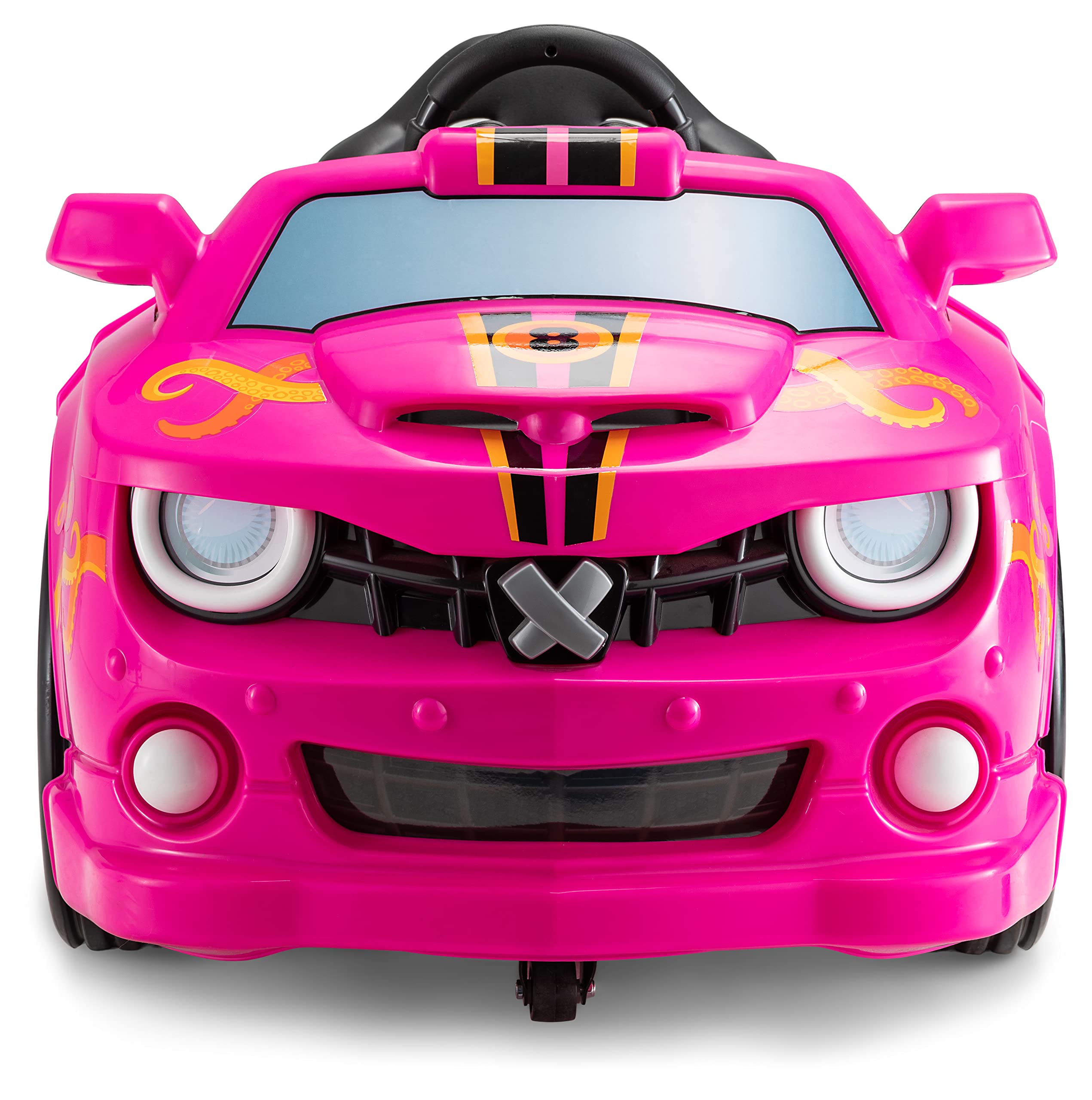 Kid Trax Dizzy Racers 6V Ride On Car for Toddlers - 360° Spinning Electric Toy Car with Big Wheels, Indoor & Outdoor Play - Pink Ride-On Vehicle for Boys & Girls Ages 2-5 (66 lbs Weight Limit) - Perfect for Birthday Gifts, Backyard Fun, and Preschool Playtime