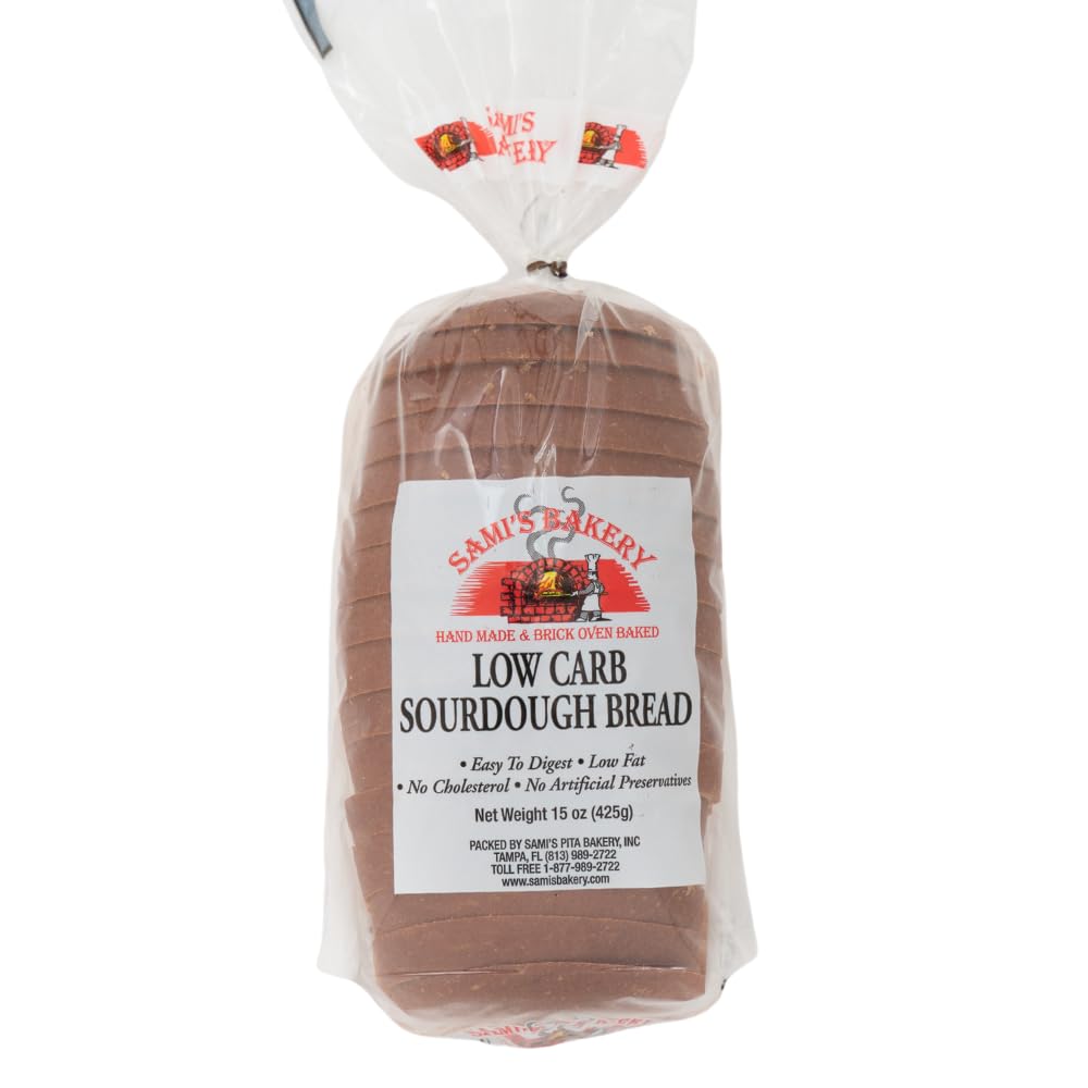 Low Carb Sourdough Bread by Sami's Bakery - 4 Pack | Keto Friendly, Gluten Free Artisan Bread | Perfect for Sandwiches, Toast & Healthy Breakfast