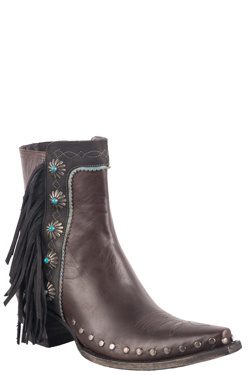 Old Gringo Women's Calfskin Apache Kid Cowgirl Boots - Double D Ranch Western Boots with Brass Accents | Perfect for Rodeo, Country Dancing & Western Fashion
