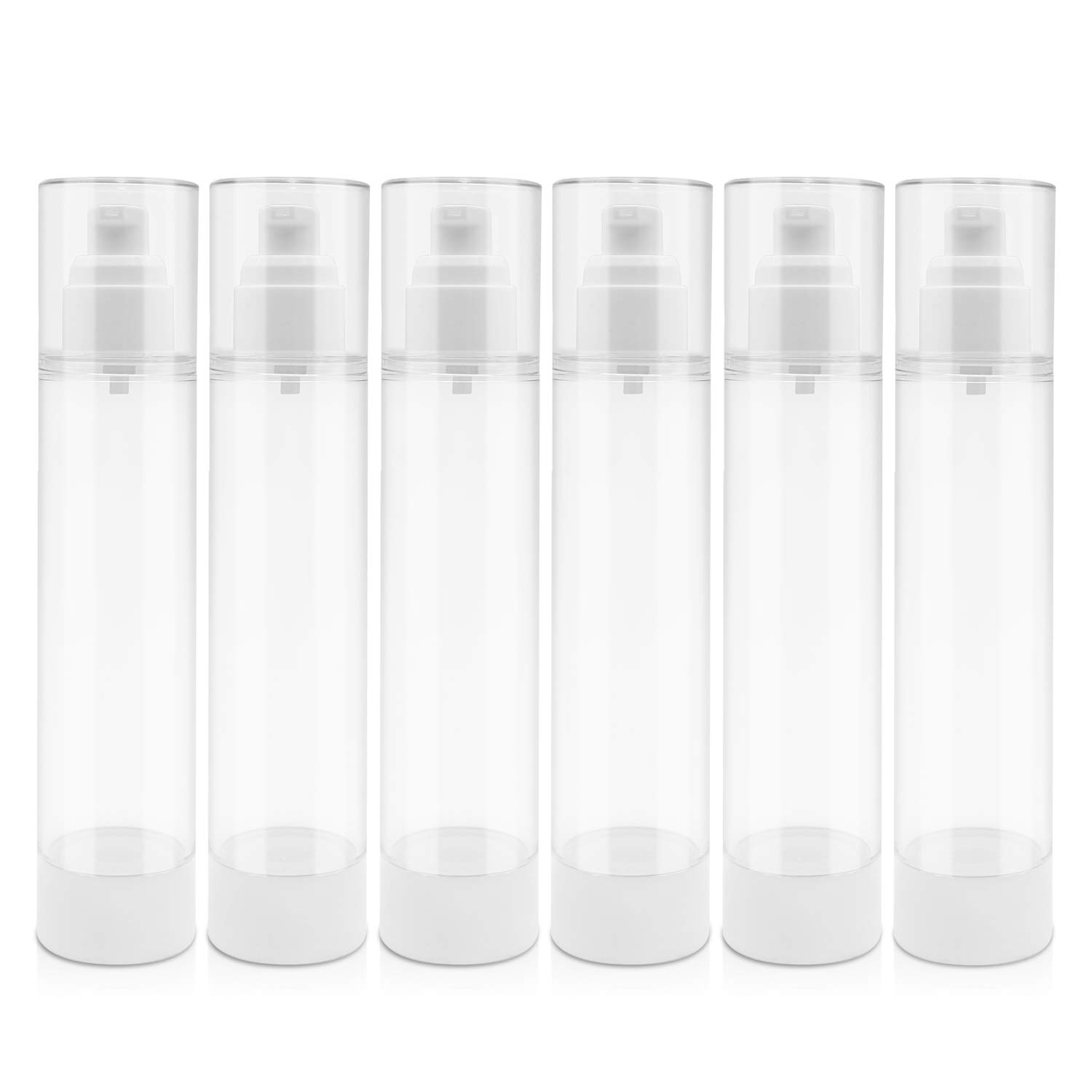TrendBox 120ml Airless Pump Bottles for Lotion & Cream - 6 Pack, Travel & Home Use
