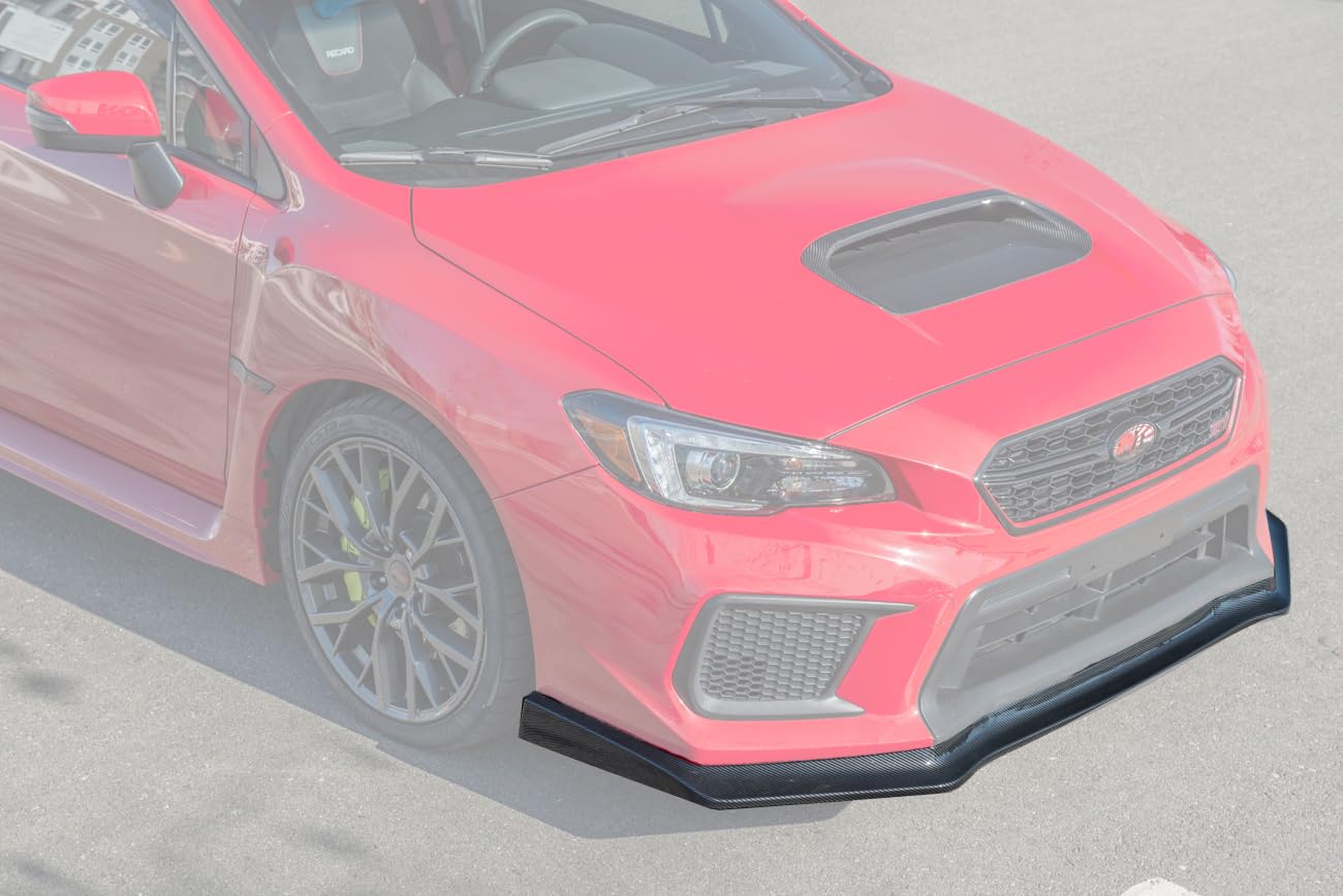 2018-2021 Subaru WRX & WRX STi JDM ChargeSpeed Style Front Bumper Lip Splitter - ABS Plastic Hydro-Dipped Carbon Fiber Replacement | Aggressive Street Look & Track Performance Enhancement