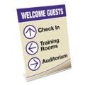 Clear Plastic Slanted Desk Sign Holder 8.5