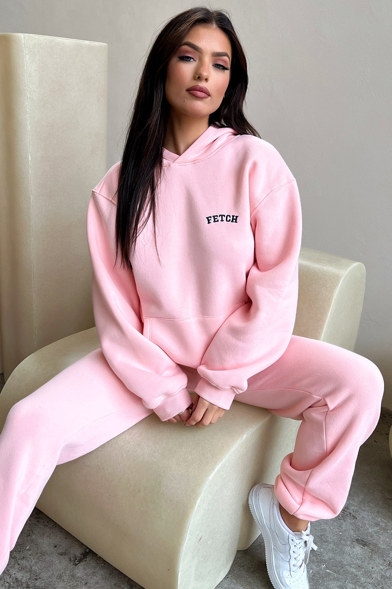 Fetch University Trackies - Soft Pink Joggers for Women, Comfortable Lounge Pants, Casual Athletic Wear for Yoga, Running & College Campus Life