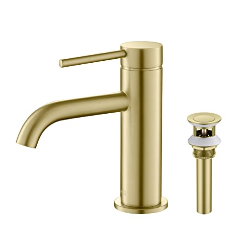 Brushed Gold W/ Pop Up Drain
