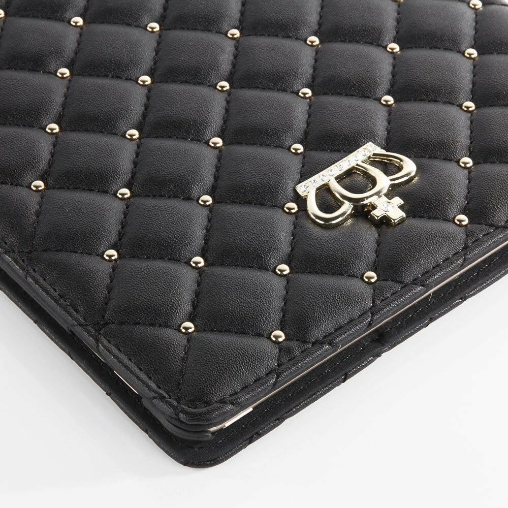 Topwin Bling Diamond iPad Case for iPad 9.7 (2018/2017), iPad Air 2/1, iPad 5th/6th Gen - Elegant PU Leather Smart Cover with Auto Sleep/Wake, Shockproof Protection (Black, No Buckle) | Perfect for Work, School & Travel