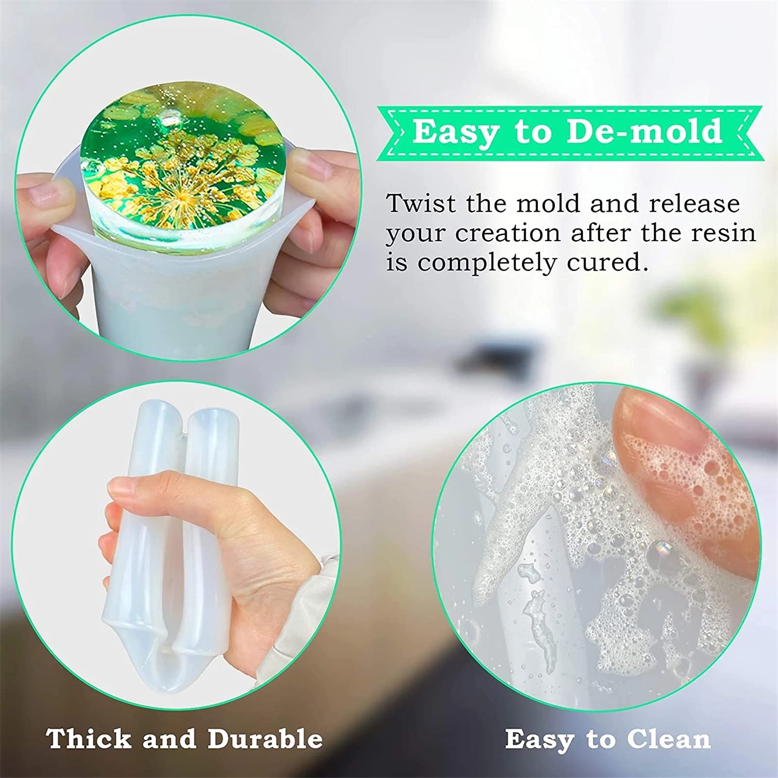 Reusable Silicone Cylinder Candle Molds for DIY Pillar Candles - 2-Pack Aromatherapy & Craft Candle Making Kit - Perfect for Home Decor, Wedding Centerpieces, and Relaxation Gifts