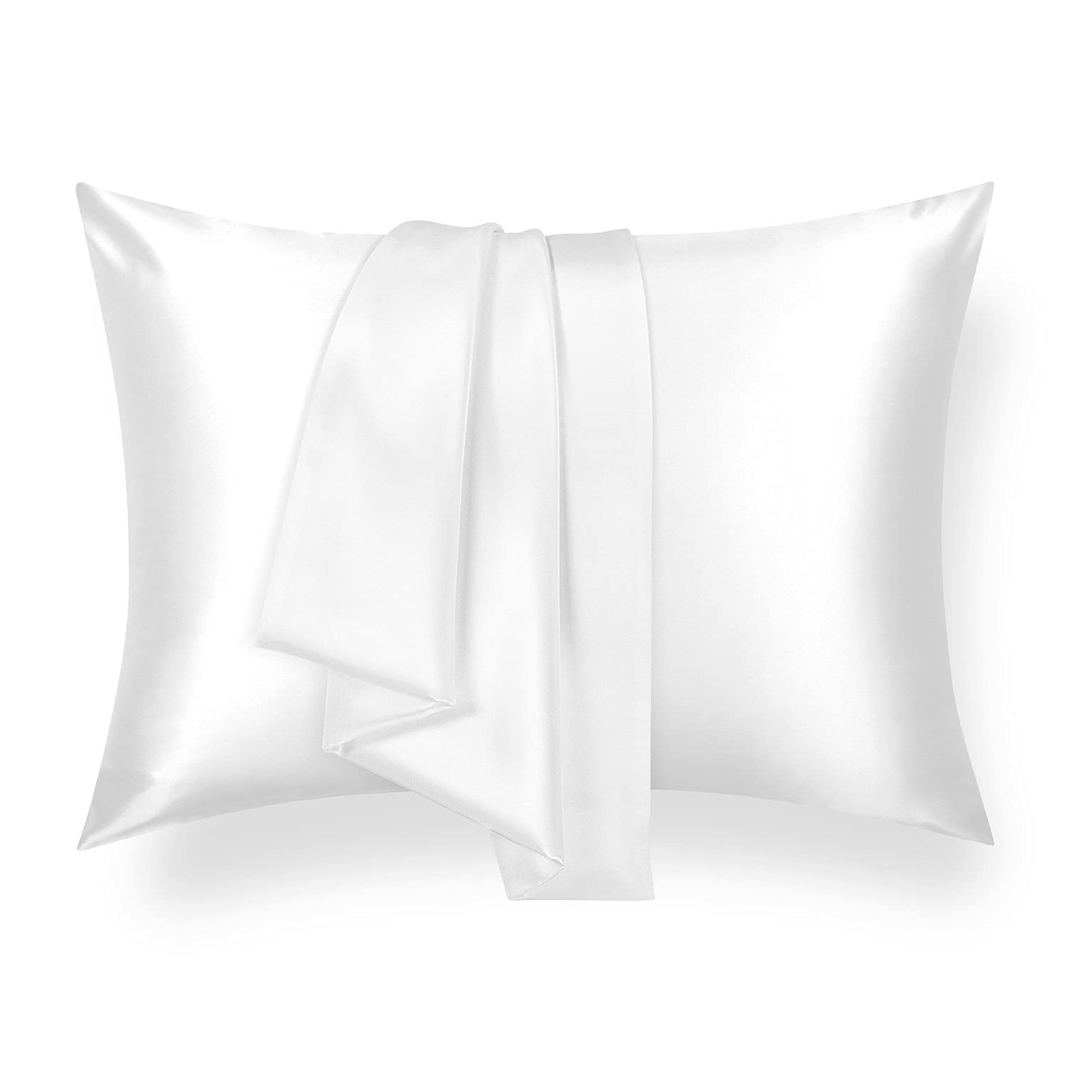 100% Pure Grade 6A Mulberry Silk Pillowcase Queen Size White - Hypoallergenic Cooling Pillow Cover for Hair & Skin Care - Perfect for Hot Sleepers, Anti-Aging & Bedroom Luxury (Strawberry Lemonade Sweet Dreams Design)