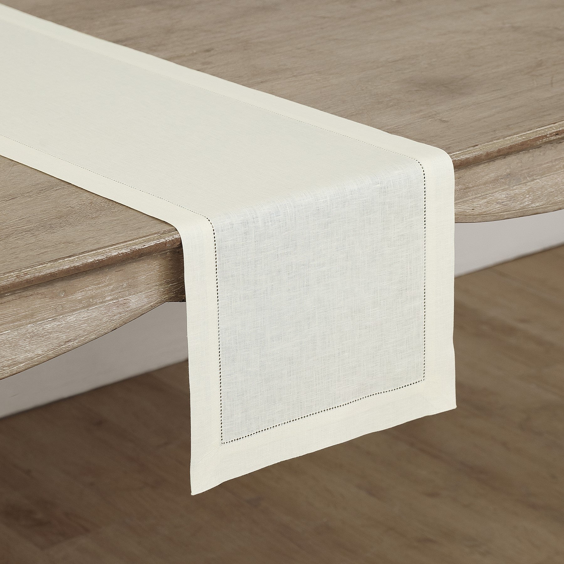 Elegant Classic Hemstitch Table Runner - Perfect for Dining Tables, Weddings & Home Decor - On Sale Now