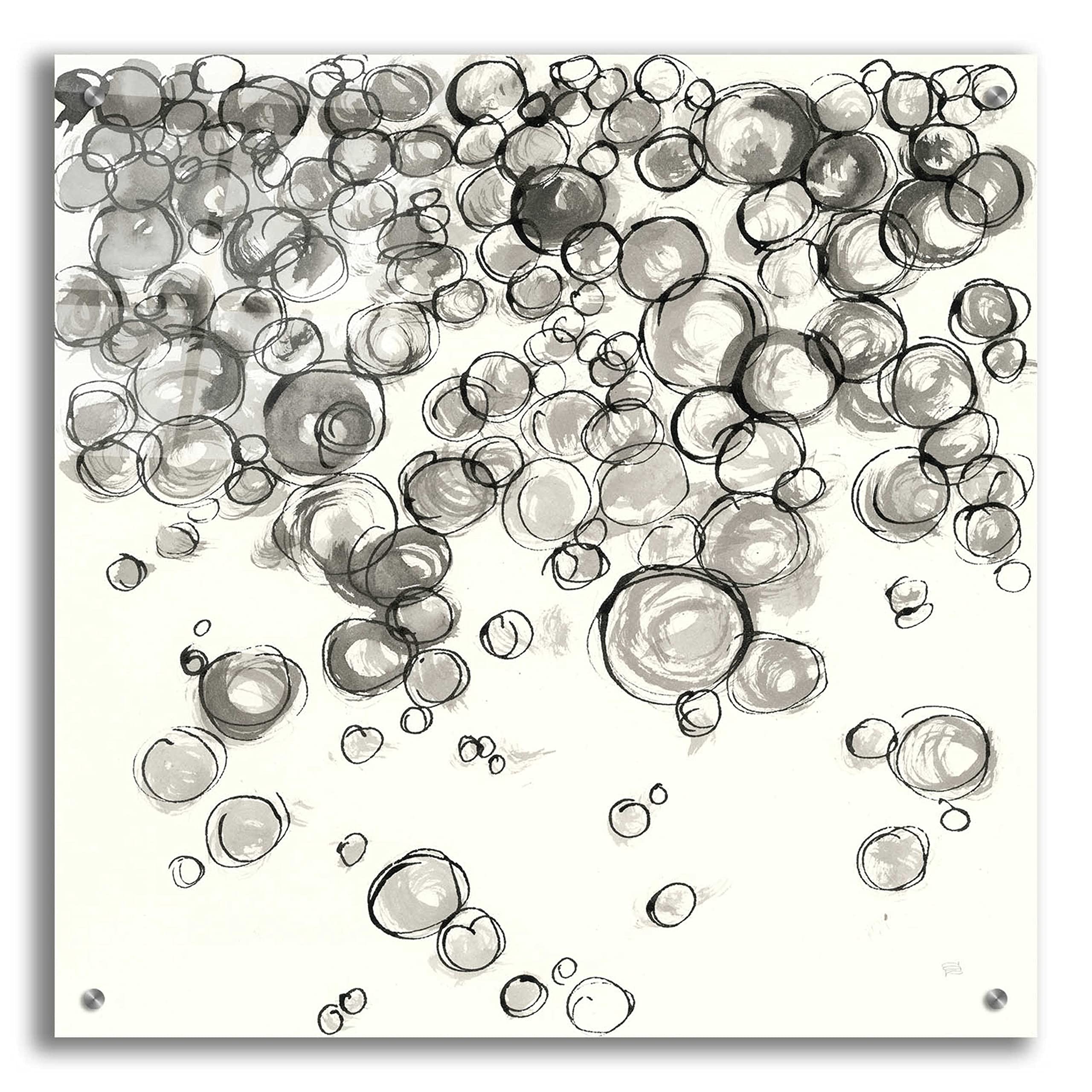 Bubbles IV by Chris Paschke - 24x24 Inch Modern Abstract Canvas Wall Art - Perfect for Living Room, Bedroom & Office Decor