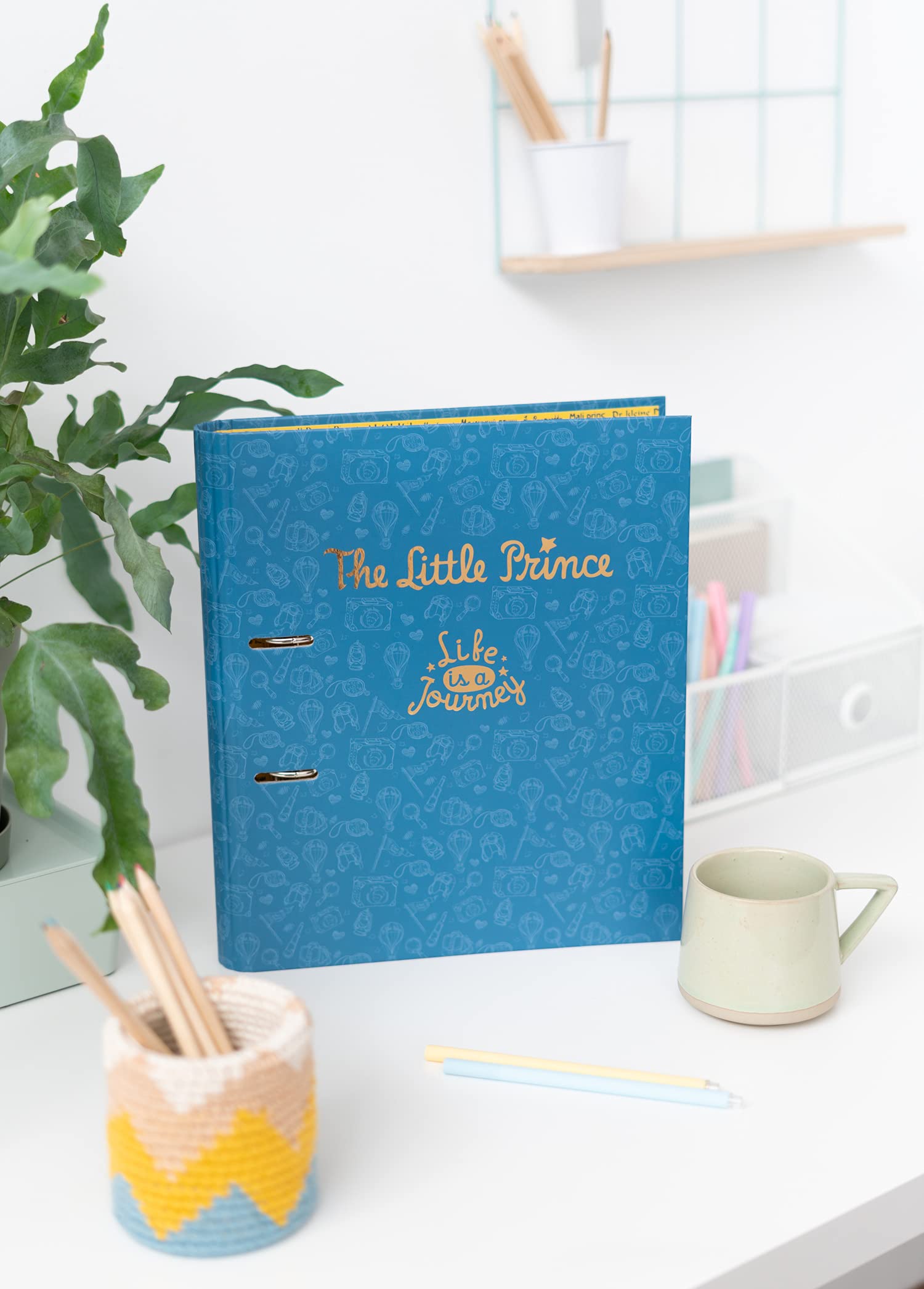 Premium A4 2-Ring Binder - Blue 10.6x12.6 Inch (27x32cm) - Durable School & Office Supplies for Organizing Documents, Reports & Presentations