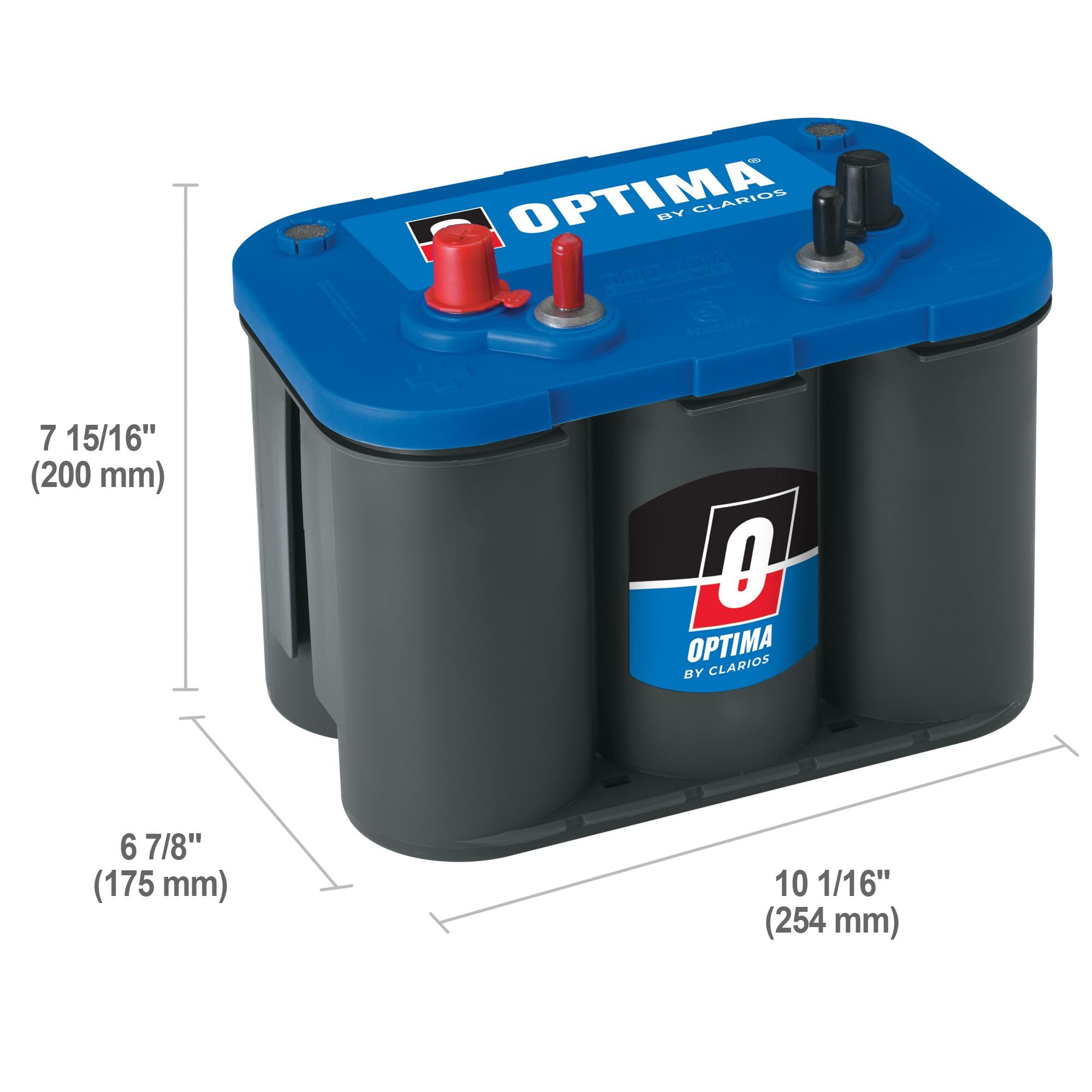 OPTIMA Batteries 34M High Performance AGM Marine & RV Battery - 800 CCA, Dual Terminal, Maintenance Free, Versatile Mounting - Perfect for Boats, RVs, Off-Grid Power & Heavy-Duty Vehicles