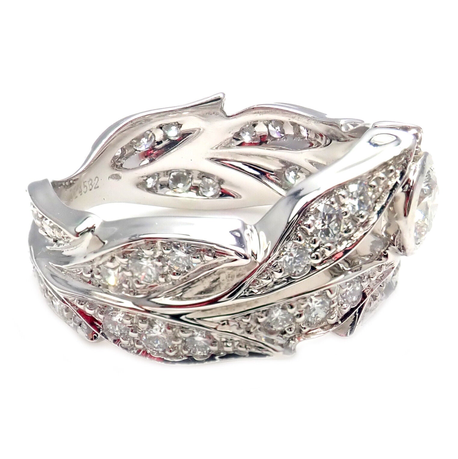 Authentic Carrera Y Carrera 18k Gold Greco Roman Diamond Crown Ring for Women - Elegant Princess Style Jewelry Gift for Anniversary, Wedding & Special Occasions