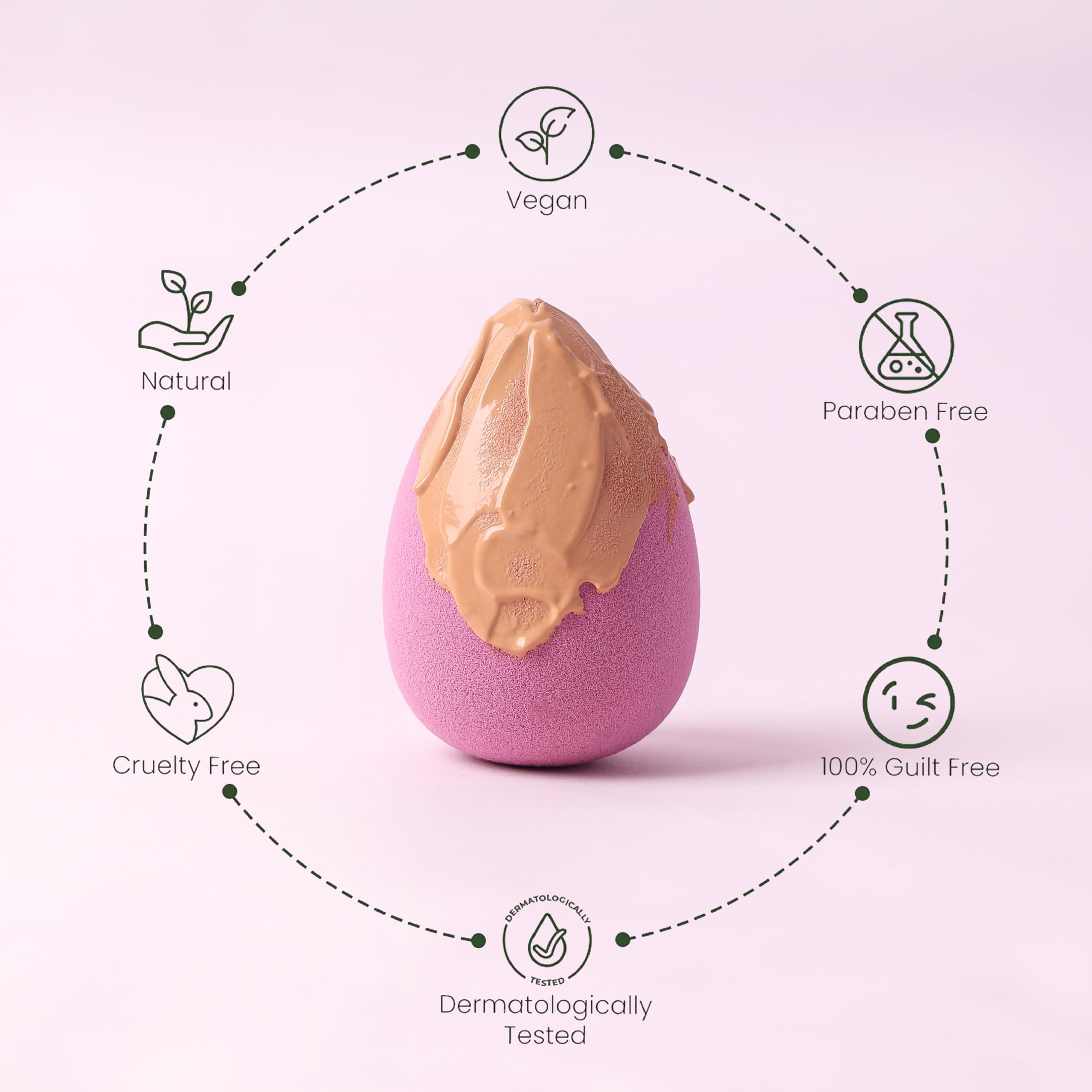 Milagro Beauty Satin Makeup Sponge - Latex-Free Beauty Blender for Liquid, Cream & Powder Foundation | Tear Drop Shape with Egg Case | Reusable & Easy to Clean | Perfect for Flawless Makeup Application at Home or On-the-Go