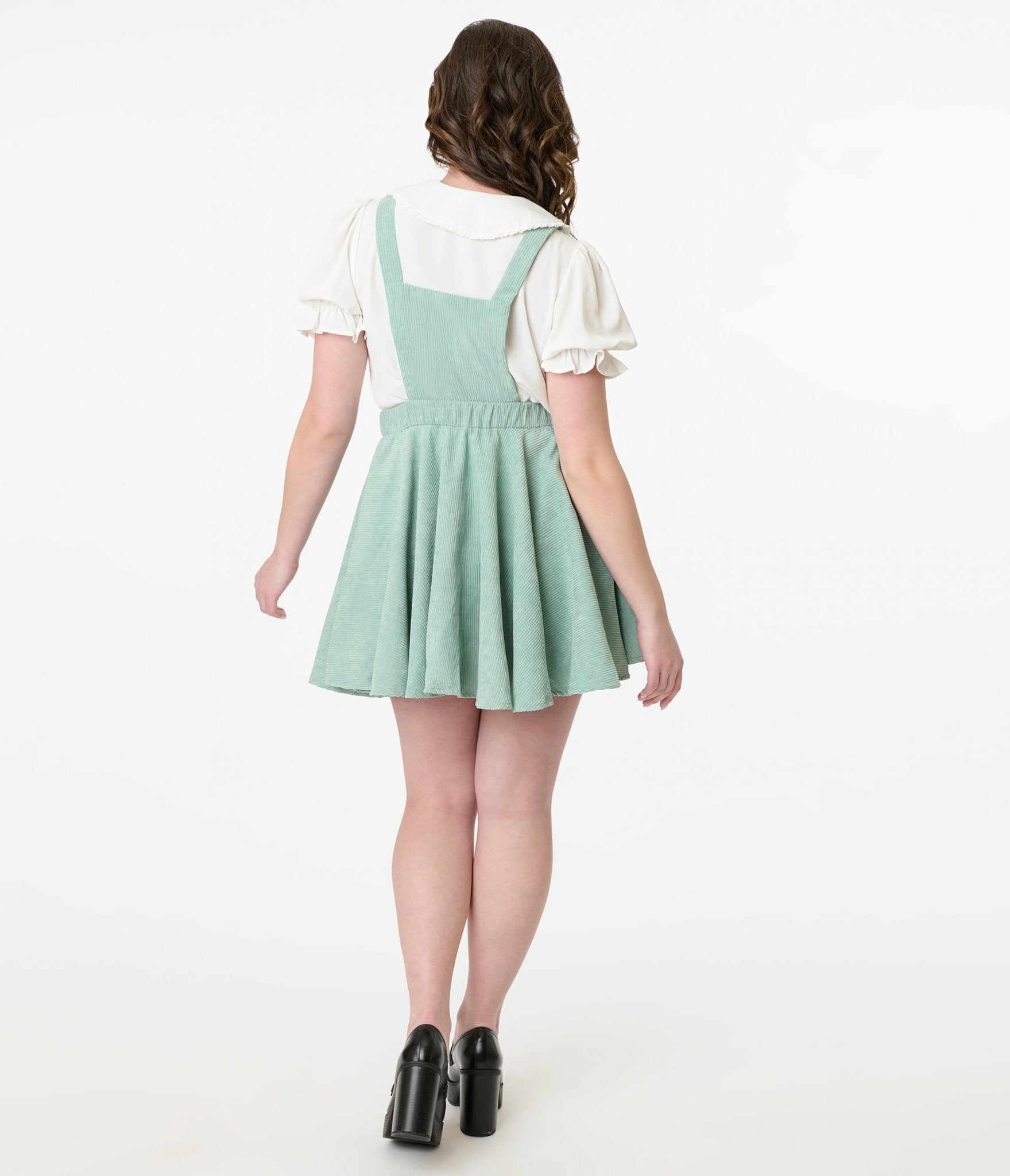 Miss Candyholic Green Frog Corduroy Pinafore Dress - Cute Cartoon Animal Print Jumper for Women & Girls - Perfect for Casual Wear, Cosplay, and Kawaii Fashion